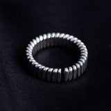 Genuine 925 Sterling Silver Couple Rings For Lovers Women And Men Simple Braided Personalized Elegant Jewelry Ring - GQTORCH Jewelry