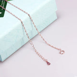 S925 Sterling Silver Necklace for Women Simple Fashion Snake Chain Elegant Female Jewelry