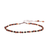 Red Tiger Eyes Beads Bracelet for Women Natural Stone Multifaceted Crystal Handmade Braided Friendship Charm Bracelets - GQTORCH Jewelry