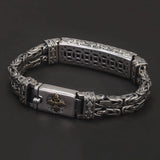 20cm 925 Sterling Silver Domineering Vajra Bracelet for Men Thick Byzantine Bracelet Vintage Amulet Hand Jewelry Clearance Sale