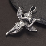 925 Retro Sterling Silver Cupid Pendant Men and Women Angel Necklace Pendant Gift Religious Jewelry