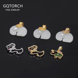 Clearance Sale 925 Sterling Silver Puppy Elephant Gemstone Small Pendant for Women 18k Gold Plated Natural Jade Cute Jewelry