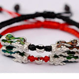 Thermochromic Brave Troops 999 Sterling Silver Charm Handmade Lucky Red String Rope Chain Bracelet For Men And Women