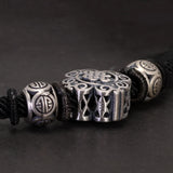 Handmade Threads Braided S925 Sterling Silver Charm Bracelet for Male and Female Chinese Knotting Amulet Jewelry