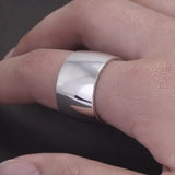 925 Sterling Silver Plain Wedding Band Men Women Wide 13.5mm Chunky Ring High Polishing Comfort Fit Simple Engagement Jewelry