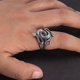 Real 925 Sterling Silver Snake Rings for Men Women TV Drama Natural Born Killers Retro Punk Fine Jewelry Best Gift For Fans