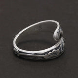999 Pure Silver Lotus Flower Open Ring for Women Vintage Thai Silver Color Double Layer Adjustable Elegant Spiritual Zen Jewelry - GQTORCH Jewelry