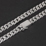 7-12mm Wide 100% 925 Sterling Silver Simple Flat Cuban Chain Bracelet for Men Double Safe Lock Clasp - GQTORCH Jewelry