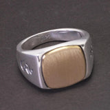 Genuine Solid 925 Sterling Silver Mens Signet OM Rings Simple Smooth Design Mantra Buddhist Jewelry - GQTORCH Jewelry