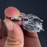 Genuine 925 Sterling Silver Raven Wings Pendant For Men and Women Handcrafted Viking Jewelry