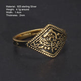Game Dark Souls Series Ring of Favor Real 925 Sterling Silver with Retro Gold Plated for Men Women Fans Cosplay Jewelry - GQTORCH Jewelry