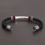 Genuine 999 Sterling Silver Six-character Mantra Bracelet Men and Women Magnetic Clasp Snap Woven Retro Buddhist Jewelry