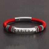 Genuine 999 Sterling Silver Six-character Mantra Bracelet Men and Women Magnetic Clasp Snap Woven Retro Buddhist Jewelry