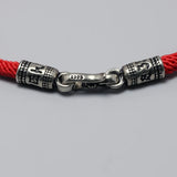 Traditional Chinese Bracelets For Men And Women Vintage Copper Charm Red Rope Blessing Good Luck Braided Knots Mantra Strings