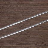 Real 925 Sterling Silver 2.5mm Curb Chain for Men and Women Simple Flat Braided Snake Chain Hip Hop Jewelry