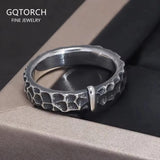 925 Sterling Silver Outlander Rings for Men Women Claire's Ring Retro Hammer Pattern Wedding Band Movie TV Show Jewelry Gift