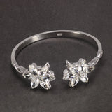 Genuine S925 Sterling Silver Arwen Bangle Bracelet for Ladies Women Inlaid Zircon Movie Jewelry