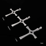 Fast and Furious Cross Pendant Necklace for Men S925 Sterling Silver Inlaid Zircon Rotatable Fashion Punk Rock Style