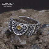 925 Sterling Silver Retro Volcano Couple‘s Ring for Lovers Adjustable Hip Hop Vintage Unique Design Jewelry