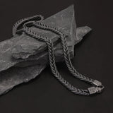 6mm Solid 925 Sterling Silver Foxtail Necklace for Men Handmade Braided Chain Retro Antiqued Fashion Jewelry Accessories