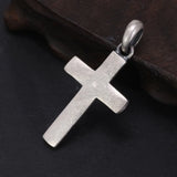 Real Pure 999 Sterling Silver Cross Pendants of Jesus Christ Male Women Personalized Simple Christian Jewelry