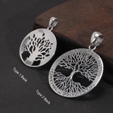 Tree of Life Pendant Norse Vikings Amulet Real 925 Sterling Silver Jewelry for Women Men Vintage Nordic Talisman - GQTORCH Jewelry