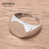 Guaranteed 925 Sterling Silver Minimalist Plain Ring Men and Women Adjustable Simple Beautiful Exquisite Jewelry