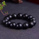 Natural Rainbow Obsidian Stone Bracelets For Men And Women Engraved Six Words Sanskrit Mantra OM Mala Beads Bracelet 8-18mm - GQTORCH Jewelry