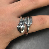 S925 Sterling Silver Arrow Rings For Men and Women Open Adjustable Size 6-11 Handmade Indian Jewelry