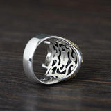 Real Solid 925 Sterling Silver Sugar Skull Rings For Men Mexican Rings Retro Gold Color Cross Sun Flower Engraved Punk Jewelry - GQTORCH Jewelry