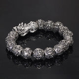 Sanskrit Six Words Engraved Buddha Bracelet OM Mala Beads Bracelets For Men And Women Mantra Prayer Buddhism Jewelry