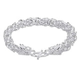 999 Bright Silver Dragon Bracelet for Men, Punk Hip Hop Rock Fashion Classic Bracelet, Jewelry Gift - GQTORCH Jewelry