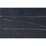 Real 925 Sterling Silver Link Chain Necklace For Men and Women 2mm Retro Vintage Thai Silver Cross Simple Necklace Chain