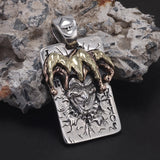 925 Sterling Silver Joker Pendant Necklace for Men Poker Cards Clown Retro Hip Hop Punk Rock Male Jewelry Gift