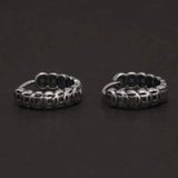 925 Sterling Silver Small Huggie Earrings for Men and Women Chinese Coins Money Lucky Hoop Earrings Ethnic Retro Jewelry Gift