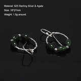 Clearance Sale 925 Sterling Silver Gemstone Earrings for Women Elegant Fashion Rose Gold Plated Topaz Jade Agate Zircon Earrings