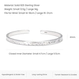 3pcs/set 925 Sterling Silver Hammered Cuff Bangle Black Braided Rope Stacked Bracelet Fashion Party Jewelry Boyfriend Gift