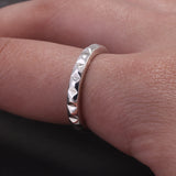 925 Sterling Silver Minimalist Retro Geometric Ring for Women Men Rivet Rings Opening Type Adjustable Punk Creative Jewelry Gift