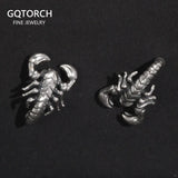 Vintage S925 Sterling Silver 3D Scorpion Earrings Men and Women Animal Gothic Punk Thai Silver Fine Jewelry