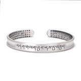 3pcs/set 999 Pure Silver Tibetan Buddhist Sanskrit Six Word Mantra Bangle Fish Charm Braided Rope Colorful Knot Stacked Bracelet