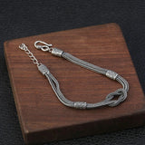 Braided Knot Bracelet Handmade Viking Jewelry Real Pure 925 Sterling Silver For Men and Women - GQTORCH Jewelry