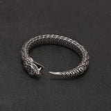 S925 Silver Gothic Antique Live Mouth Articulated Snake Open Ring for Women Men Vintage Thai Silver Color Punk Fashion Jewelry