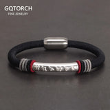 Genuine 999 Sterling Silver Six-character Mantra Bracelet Men and Women Magnetic Clasp Snap Woven Retro Buddhist Jewelry