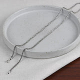 55cm S925 Silver Retro Craft Silver Jewelry Chain Men and Women Horsewhip Chain Clavicle Chain Necklace