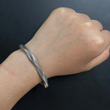 925 Sterling Silver Viking Cuff Bangles for Men and Women Antient Twisted Bracelet Fine Jewelry - GQTORCH Jewelry