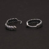 925 Sterling Silver Small Huggie Earrings for Men and Women Chinese Coins Money Lucky Hoop Earrings Ethnic Retro Jewelry Gift