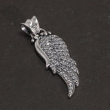 Genuine Pure 925 Sterling Silver Angel Wing Necklace Pendant Silver Male and Female Feather Wings High Jewelry - GQTORCH Jewelry