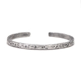 3pcs/set 925 Sterling Silver Hammered Open Cuff Bangle Handmade Knot Braided Rope Snake Chain Stack Bracelet Retro Jewelry