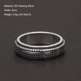 925 Sterling Silver Cross Anxiety Ring for Men Women Anti Stress Spinner Rings Vintage Fashion Christian Amulet Jewelry