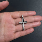 Real Pure 999 Sterling Silver Cross Pendants of Jesus Christ Male Women Personalized Simple Christian Jewelry